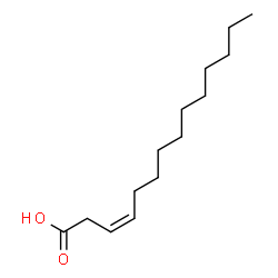 ChemSpider 2D Image | (3Z)-3-Tetradecenoic acid | C14H26O2