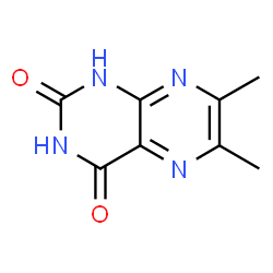 ChemSpider 2D Image | 6,7-dimethyl-1H-pteridine-2,4-dione | C8H8N4O2