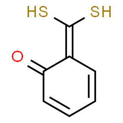 ChemSpider 2D Image | 6-(Disulfanylmethylene)-2,4-cyclohexadien-1-one | C7H6OS2