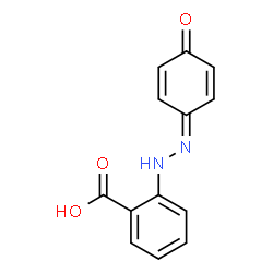 ChemSpider 2D Image | 2-[2-(4-Oxo-2,5-cyclohexadien-1-ylidene)hydrazino]benzoic acid | C13H10N2O3