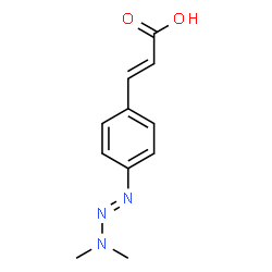 ChemSpider 2D Image | (2E)-3-{4-[(1E)-3,3-Dimethyl-1-triazen-1-yl]phenyl}acrylic acid | C11H13N3O2
