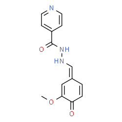 ChemSpider 2D Image | N'-[(Z)-(3-Methoxy-4-oxo-2,5-cyclohexadien-1-ylidene)methyl]isonicotinohydrazide | C14H13N3O3