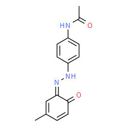 ChemSpider 2D Image | N-{4-[(2Z)-2-(3-Methyl-6-oxo-2,4-cyclohexadien-1-ylidene)hydrazino]phenyl}acetamide | C15H15N3O2