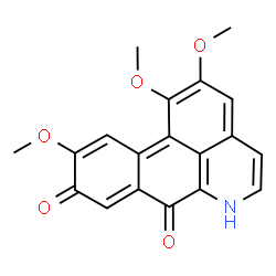 ChemSpider 2D Image | 1,2,10-Trimethoxy-6H-dibenzo[de,g]quinoline-7,9-dione | C19H15NO5