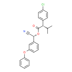 ChemSpider 2D Image | (R)-Cyano(3-phenoxyphenyl)methyl (2R)-2-(4-chlorophenyl)-3-methylbutanoate | C25H22ClNO3