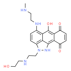ChemSpider 2D Image | 6-Hydroxy-2-{2-[(2-hydroxyethyl)amino]ethyl}-5-{[2-(methylamino)ethyl]amino}-1,2-dihydrodibenzo[cd,g]indazole-7,10-dione | C21H25N5O4