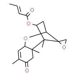 ChemSpider 2D Image | 8-Oxo-12,13-epoxytrichothec-9-en-4-yl (2E)-2-butenoate | C19H24O5