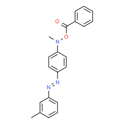 ChemSpider 2D Image | [(Methyl{4-[(E)-(3-methylphenyl)diazenyl]phenyl}amino)oxy](phenyl)methanone | C21H19N3O2