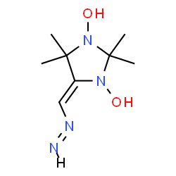 ChemSpider 2D Image | (5Z)-5-[(E)-Diazenylmethylene]-2,2,4,4-tetramethyl-1,3-imidazolidinediol | C8H16N4O2