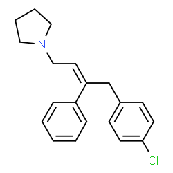 ChemSpider 2D Image | 1-(4-(4-chlorophenyl)-3-phenylbut-2-enyl)pyrrolidine | C20H22ClN