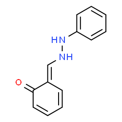 ChemSpider 2D Image | 6-[(phenylhydrazo)methylidene]-1-cyclohexa-2,4-dienone | C13H12N2O