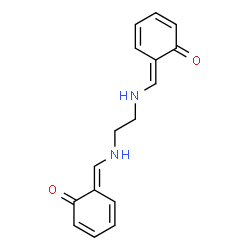 ChemSpider 2D Image | (6E,6'E)-6,6'-{1,2-Ethanediylbis[imino(E)methylylidene]}bis(2,4-cyclohexadien-1-one) | C16H16N2O2