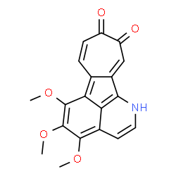 ChemSpider 2D Image | 4,5,6-Trimethoxy-1H-azuleno[1,2,3-ij]isoquinoline-9,10-dione | C19H15NO5