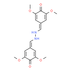 ChemSpider 2D Image | 4,4'-(1,2-Hydrazinediyldimethylylidene)bis(2,6-dimethoxy-2,5-cyclohexadien-1-one) | C18H20N2O6