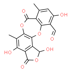 ChemSpider 2D Image | Norstictic acid | C18H12O9