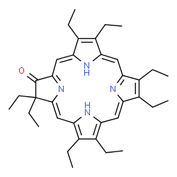 ChemSpider 2D Image | 3,3,7,8,12,13,17,18-Octaethyl-2(3H)-porphyrinone | C36H46N4O