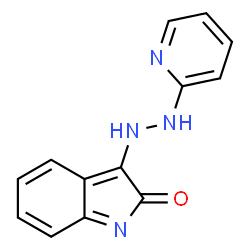 ChemSpider 2D Image | 3-[2-(2-Pyridinyl)hydrazino]-2H-indol-2-one | C13H10N4O