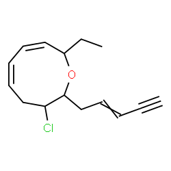 ChemSpider 2D Image | (5Z,7Z)-3-Chloro-9-ethyl-2-(2-penten-4-yn-1-yl)-2,3,4,9-tetrahydrooxonine | C15H19ClO