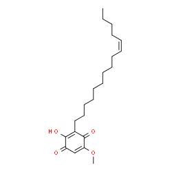 ChemSpider 2D Image | 2-Hydroxy-5-methoxy-3-[(10Z)-10-pentadecen-1-yl]-1,4-benzoquinone | C22H34O4