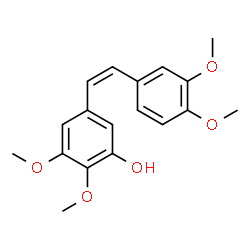 ChemSpider 2D Image | 5-[(Z)-2-(3,4-Dimethoxyphenyl)vinyl]-2,3-dimethoxyphenol | C18H20O5