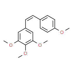 ChemSpider 2D Image | 1,2,3-Trimethoxy-5-[(Z)-2-(4-methoxyphenyl)vinyl]benzene | C18H20O4