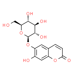 ChemSpider 2D Image | 7-Hydroxy-2-oxo-2H-chromen-6-yl beta-L-glucopyranoside | C15H16O9