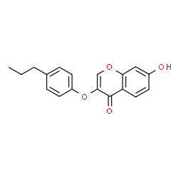 ChemSpider 2D Image | 7-Hydroxy-3-(4-propyl-phenoxy)-chromen-4-one | C18H16O4