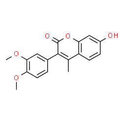 ChemSpider 2D Image | 3-(3,4-Dimethoxyphenyl)-7-hydroxy-4-methyl-2H-chromen-2-one | C18H16O5