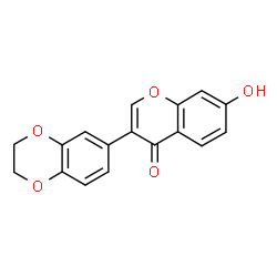 ChemSpider 2D Image | 3-(2,3-Dihydro-1,4-benzodioxin-6-yl)-7-hydroxy-4H-chromen-4-one | C17H12O5