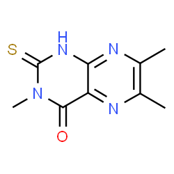ChemSpider 2D Image | 3,6,7-Trimethyl-2-thioxo-2,3-dihydro-4(1H)-pteridinone | C9H10N4OS