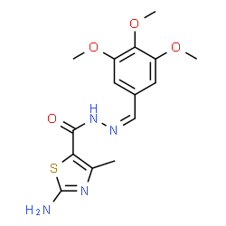ChemSpider 2D Image | 2-Amino-4-methyl-N'-[(Z)-(3,4,5-trimethoxyphenyl)methylene]-1,3-thiazole-5-carbohydrazide | C15H18N4O4S