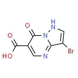 ChemSpider 2D Image | 3-Bromo-7-oxo-1,7-dihydropyrazolo[1,5-a]pyrimidine-6-carboxylic acid | C7H4BrN3O3