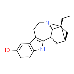 ChemSpider 2D Image | (2alpha,4alpha,5beta,18beta)-Ibogamin-12-ol | C19H24N2O