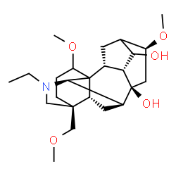 ChemSpider 2D Image | (13xi,16beta)-20-Ethyl-1,16-dimethoxy-4-(methoxymethyl)aconitane-8,14-diol | C24H39NO5
