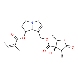 ChemSpider 2D Image | [(1R)-1-{[(2Z)-2-Methyl-2-butenoyl]oxy}-2,3,5,7a-tetrahydro-1H-pyrrolizin-7-yl]methyl (2S,3R,4R)-3-hydroxy-2,4-dimethyl-5-oxotetrahydro-3-furancarboxylate | C20H27NO7