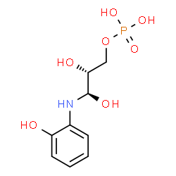 ChemSpider 2D Image | 1-[(2-HYDROXYLPHENYL)AMINO]3-GLYCEROLPHOSPHATE | C9H14NO7P