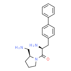 ChemSpider 2D Image | 1-[2-(S)-AMINO-3-BIPHENYL-4-YL-PROPIONYL]-PYRROLIDINE-2-(S)-CARBONITRILE | C20H25N3O