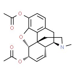 ChemSpider 2D Image | diacetylmorphine | C21H23NO5