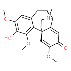 ChemSpider 2D Image | 4-Hydroxy-3,5,14-trimethoxy-18-methyl-18-azatetracyclo[8.5.3.0~1,11~.0~2,7~]octadeca-2,4,6,11,14-pentaen-13-one | C21H25NO5