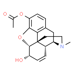 ChemSpider 2D Image | 3-Monoacetylmorphine | C19H21NO4