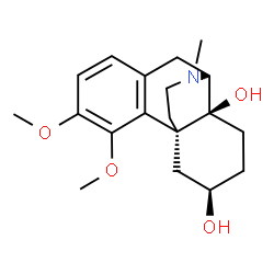 ChemSpider 2D Image | (6beta)-3,4-Dimethoxy-17-methylmorphinan-6,14-diol | C19H27NO4