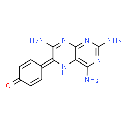 ChemSpider 2D Image | 4-(2,4,7-Triamino-6(5H)-pteridinylidene)-2,5-cyclohexadien-1-one | C12H11N7O