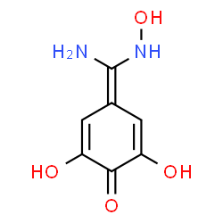 ChemSpider 2D Image | 4-[Amino(hydroxyamino)methylene]-2,6-dihydroxy-2,5-cyclohexadien-1-one | C7H8N2O4