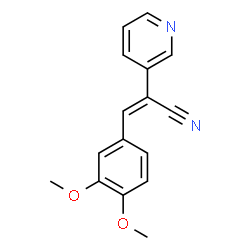 ChemSpider 2D Image | (2Z)-3-(3,4-Dimethoxyphenyl)-2-(3-pyridinyl)acrylonitrile | C16H14N2O2