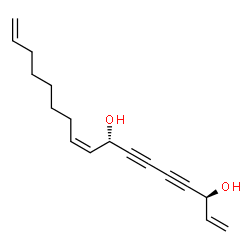 ChemSpider 2D Image | (3S,8S,9Z)-1,9,16-Heptadecatriene-4,6-diyne-3,8-diol | C17H22O2