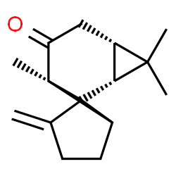 ChemSpider 2D Image | (1aS,3aS,3bR,6bR)-1,1,3a-Trimethyl-6-methyleneoctahydrocyclopenta[2,3]cyclopropa[1,2-a]cyclopropa[c]benzen-3(3aH)-one | C15H20O