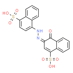 ChemSpider 2D Image | 4-[(2Z)-2-(1-Oxo-4-sulfo-2(1H)-naphthalenylidene)hydrazino]-1-naphthalenesulfonic acid | C20H14N2O7S2