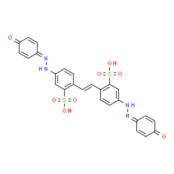 ChemSpider 2D Image | 2,2'-[(E)-1,2-Ethenediyl]bis{5-[2-(4-oxo-2,5-cyclohexadien-1-ylidene)hydrazino]benzenesulfonic acid} | C26H20N4O8S2