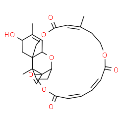 ChemSpider 2D Image | (12'Z,18'Z,20'Z)-6'-Hydroxy-5',13',25'-trimethyl-11'H,17'H,22'H-spiro[oxirane-2,26'-[2,10,16,23]tetraoxatetracyclo[22.2.1.0~3,8~.0~8,25~]heptacosa[4,12,18,20]tetraene]-11',17',22'-trione | C27H32O9