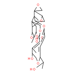 ChemSpider 2D Image | 7',15'-Dihydroxy-18'-(1-hydroxyethyl)-6',14',26'-trimethyl-12'H,23'H-spiro[oxirane-2,27'-[2,5,11,17,24]pentaoxapentacyclo[23.2.1.0~3,9~.0~4,6~.0~9,26~]octacosa[13,19,21]triene]-12',23'-dione | C29H38O11